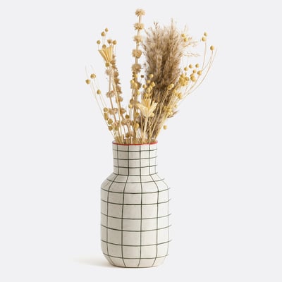 Vase en céramique à carreaux H18,7 cm, Neios LA REDOUTE INTERIEURS