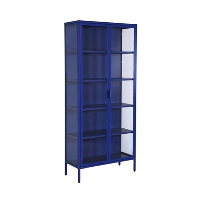 Buffet, vaisselier acier et verre trempé 2 portes 180cm ARKANSAS SWEEEK