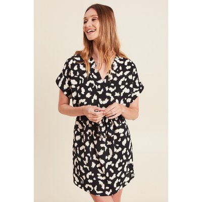 Robe droite courte col V manches courtes BREAL