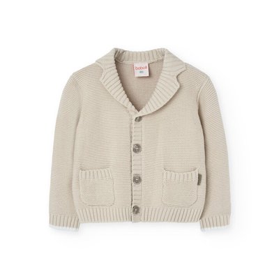 Gilet en maille avec col à revers et poches BOBOLI