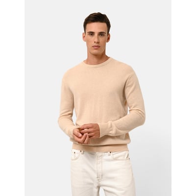 Pull Col Rond Sable Howard JUST CASHMERE