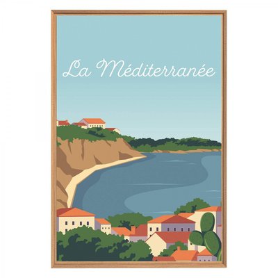 Tableau Mural Encadré Mer Méditerrannée ILLUSTRATION CEANOTHE