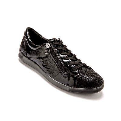 Baskets zippées cuir semelle amovible PEDICONFORT