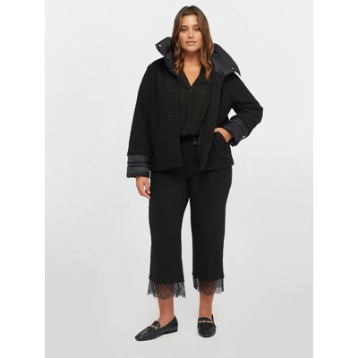 Pantalon cropped avec bord en dentelle dans le bas FIORELLA RUBINO