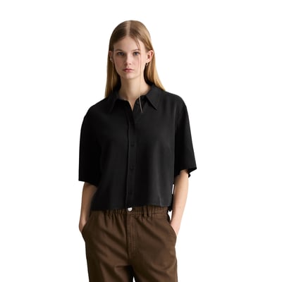 Chemisier crop relaxed en TENCEL™ Lyocell MARC O’POLO DENIM