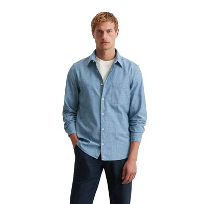 Chemise shaped en chambray de coton bio léger MARC O'POLO