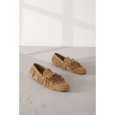 Chaussures bateau en daim premium à franges NEXT