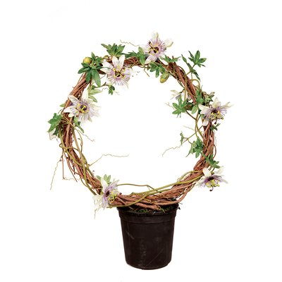 Couronne de fleurs de la passion en pot artificielle H53 SIA DECO