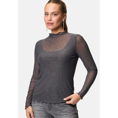 Shirt transparent mit glitzersteinen ZERO