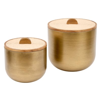 Lot de 2 boîtes rondes en acier ERICA ATMOSPHERA