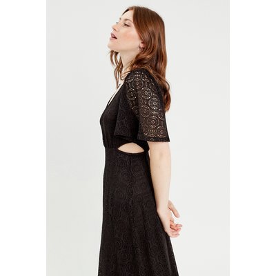 Robe longue évasée dentelle CACHE CACHE