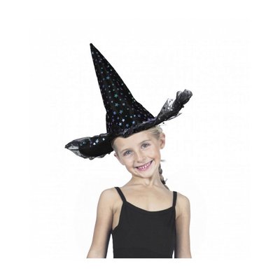 Chapeau sorciere etoiles irisees luxe enfant PARTY PRO
