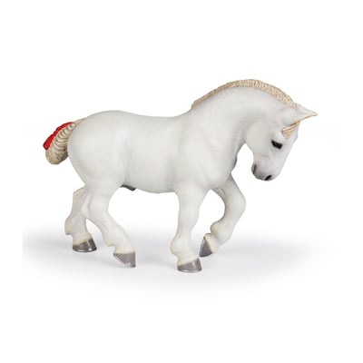 Figurine Percheron blanc PAPO