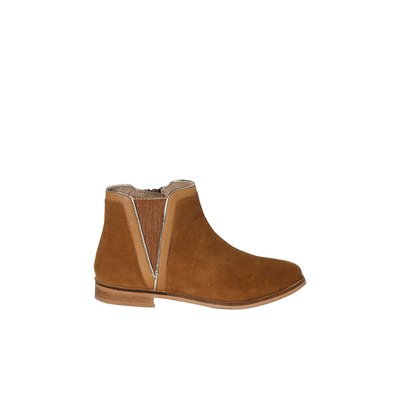 Boots cuir zippées et élastiquées VERTBAUDET