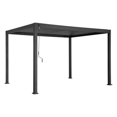 Pergola bioclimatique en aluminium à lattes orientables 4x3m EVORA HESPERIDE