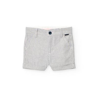 Bermuda en coton avec imprimé rayures BOBOLI