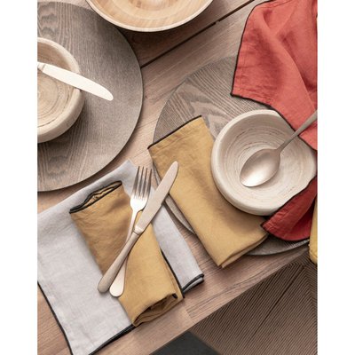 Serviette de table lin lave uni BATON ROUGE