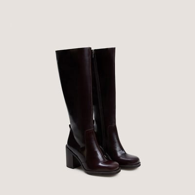 Bretzel Bis Heeled Leather Calf Boots JONAK