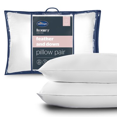 Duck Feather and Down Anti Allergy Pillow Pair SILENTNIGHT