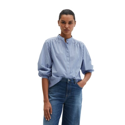 Blouse à rayures regular en coton chambray MARC O'POLO