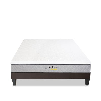 Ensemble Amboise 180x200 cm Matelas Mousse + Sommier Bois BELLECOUR
