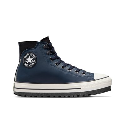 Converse cuir bleu La Redoute