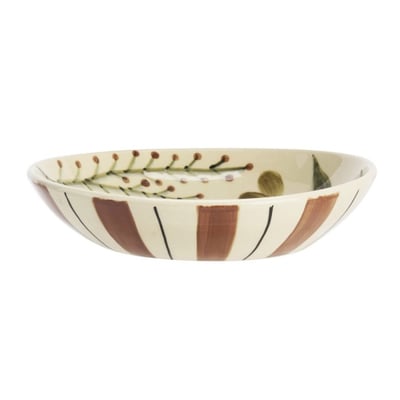 Bol saladier grès peint motif floral MADAM STOLTZ