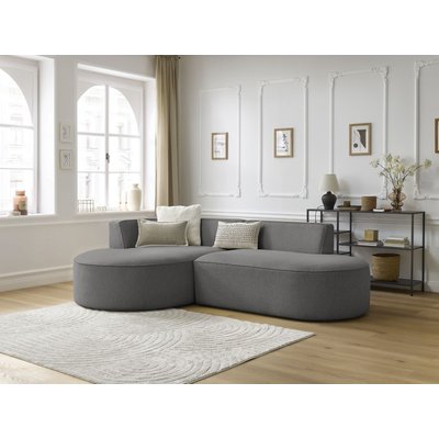 Canapé d'angle fixe 4 places en tissu chiné, ROUSSEAU BOBOCHIC