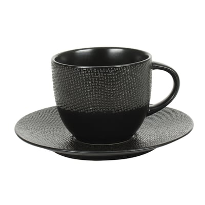 Tasse à thé et sa soucoupe Vésuvio sauge 22 cl (lot de 6) TABLE PASSION