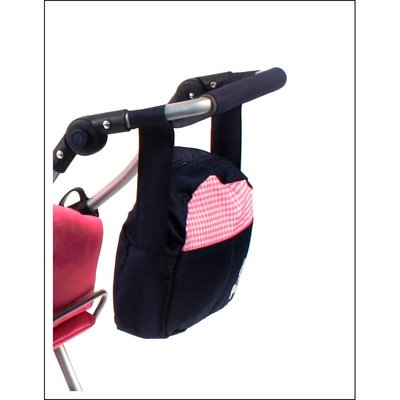 Sac à langer pour poussettes de poupées. Marine avec motif Vichy BAYER CHIC 2000