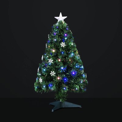 Sapin fibre optique intérieur lumineux  74 LED H90cm + transfo FEERIC LIGHTS & CHRISTMAS