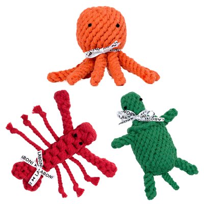 Set de jouets pour chiens pour hygiène dentaire LITTLE OCEAN LABONI