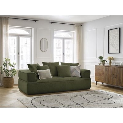 Canapé droit fixe 3 places en tissu lisse, WHESLEY BOBOCHIC