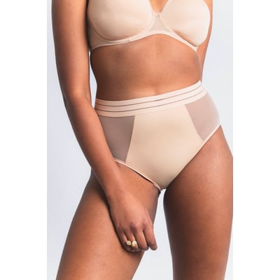 Culotte haute en microfibre et tulle NUFIT MAISON LEJABY