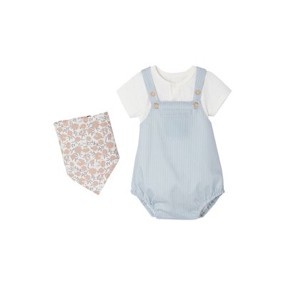 Ensemble naissance barboteuse, body et foulard VERTBAUDET