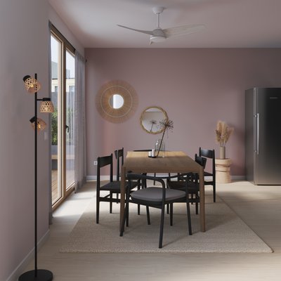 Ventilateur de plafond avec lumière en ABS, BEACH L INSPIRE