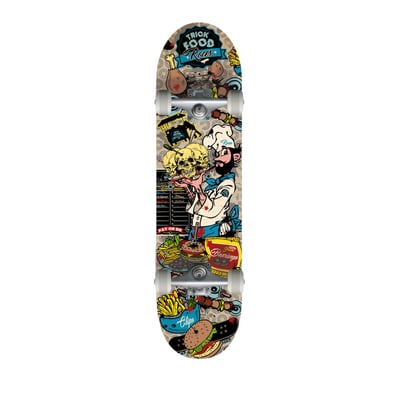 Skateboard  Trickfood burgers ROCES