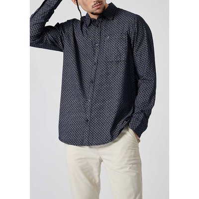 Chemise droite popeline à motifs KAPORAL