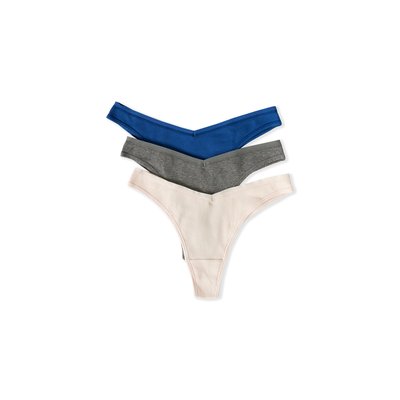 Lot de 3 tangas  en coton JOHN ETAM