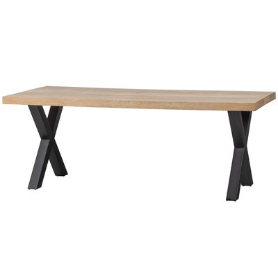 Table à manger en manguier 6 couverts TABLO X-PIED WOOOD