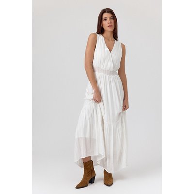 Robe longue sans manches avec taille smockée KAHINA ARTLOVE