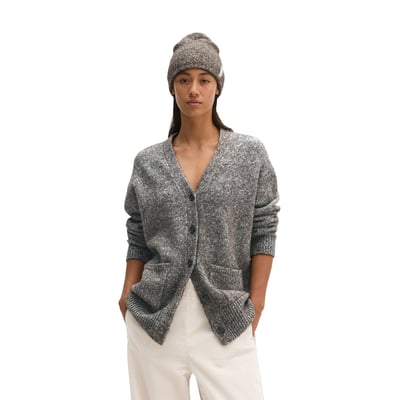 Cardigan long et ample en un mélange douillet de coton bio et de laine d'alpaga MARC O'POLO