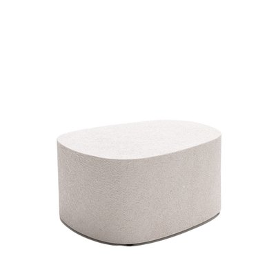 Table d'appoint organique en bois finition marbre recyclé 35x53cm - Zen DRAWER