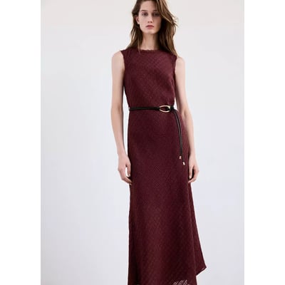 Robe texturée ceinture MANGO