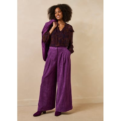 Pantalon large en velours côtelé LA FEE MARABOUTEE