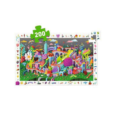 Puzzle Crazy Town - 200 pcs - FSC MIX DJECO