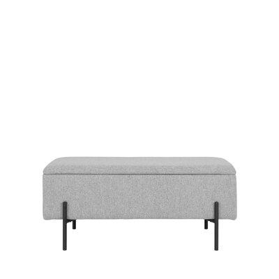 Banc avec coffre de rangement en tissu et métal - WATFORD HOUSE NORDIC