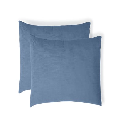 Taie d'oreiller (x2) gaze de coton ALMA Made in Europe FEBRONIE