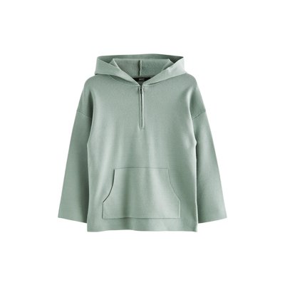 Sweat à capuche en maille avec col zippé NEXT