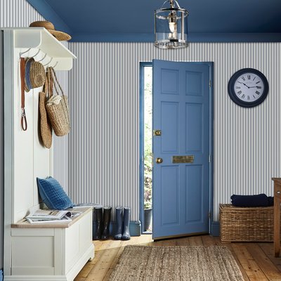 Papier peint rayures bicolores Farnworth LAURA ASHLEY